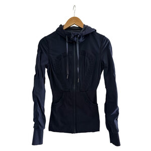 Lululemon Dance Studio Jacket III Inkwell Reversible Hooded Size 6